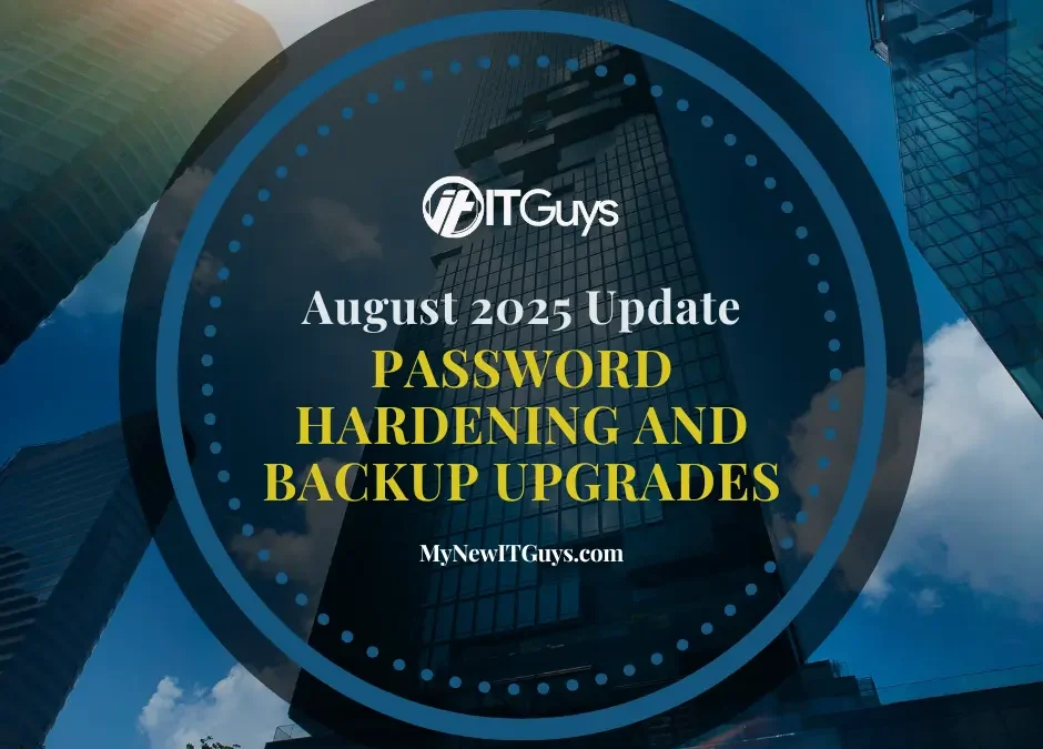 August 2025 Update: Password Hardening and Backup Upgrades
