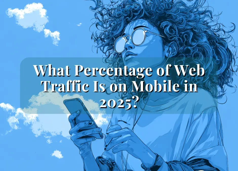 What percentage of search is on mobile in 2025?